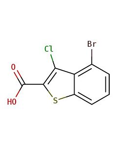 Astatech 4-BROMO-3-CHLORO-1-BENZOTHIOPHENE-2-CARBOXYLIC ACID, 95.00% Purity, 0.25G